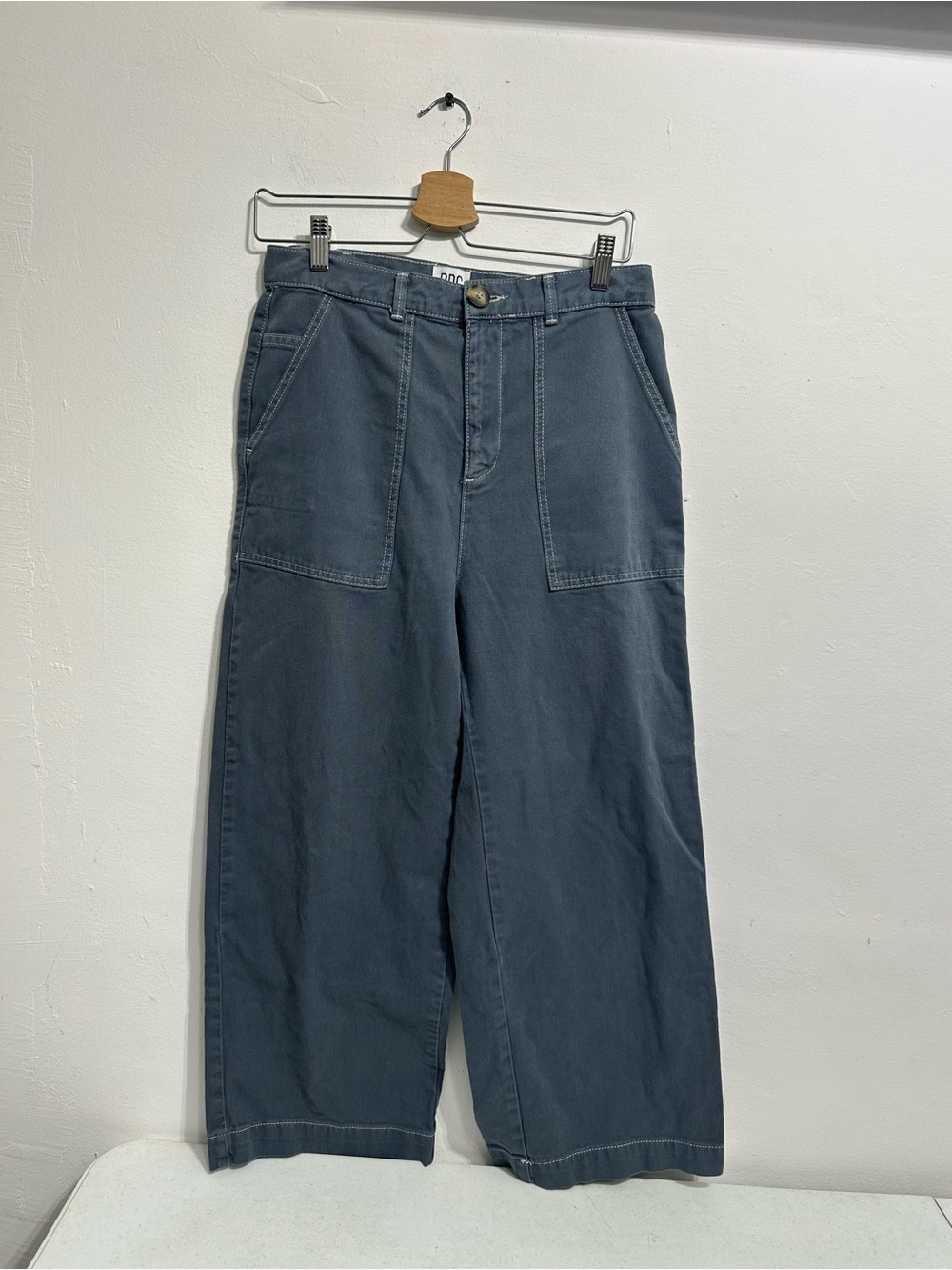 BDG Wide-Leg Utility Chinos in Slate Blue